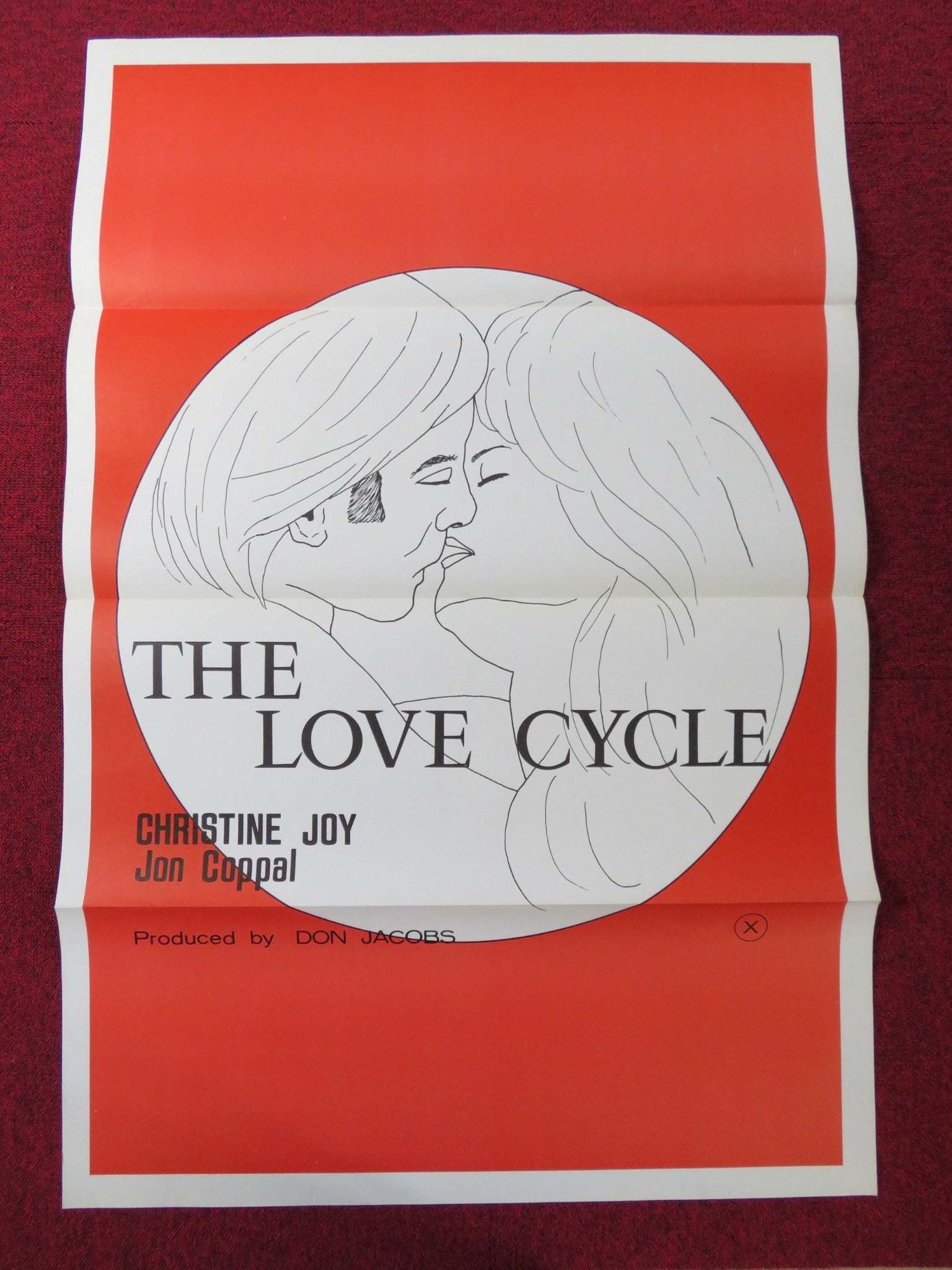THE LOVE CYCLE US TRI FOLDED ONE SHEET ROLLED POSTER JON COPPAL C. JOY 1977 Rendezvous Cinema Movie posters