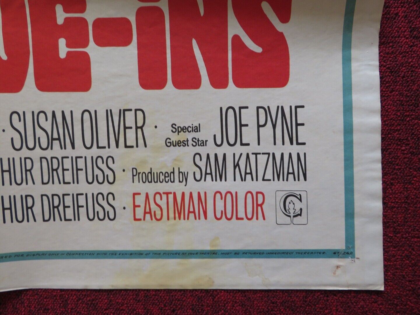 THE LOVE-INS FOLDED US ONE SHEET POSTER RICHARD TODD JAMES MACARTHUR 1967 - Rendezvous Cinema