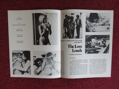 THE LOVE LORDS / Saturday Night Special - UNCUT PRESSBOOK US LOLA VALENTINE 1976 Rendezvous Cinema Movie posters