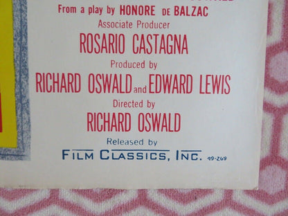 THE LOVEABLE CHEAT FOLDED US ONE SHEET POSTER CHARLES RUGGLES RICHARD NEY 1949 Movie posters