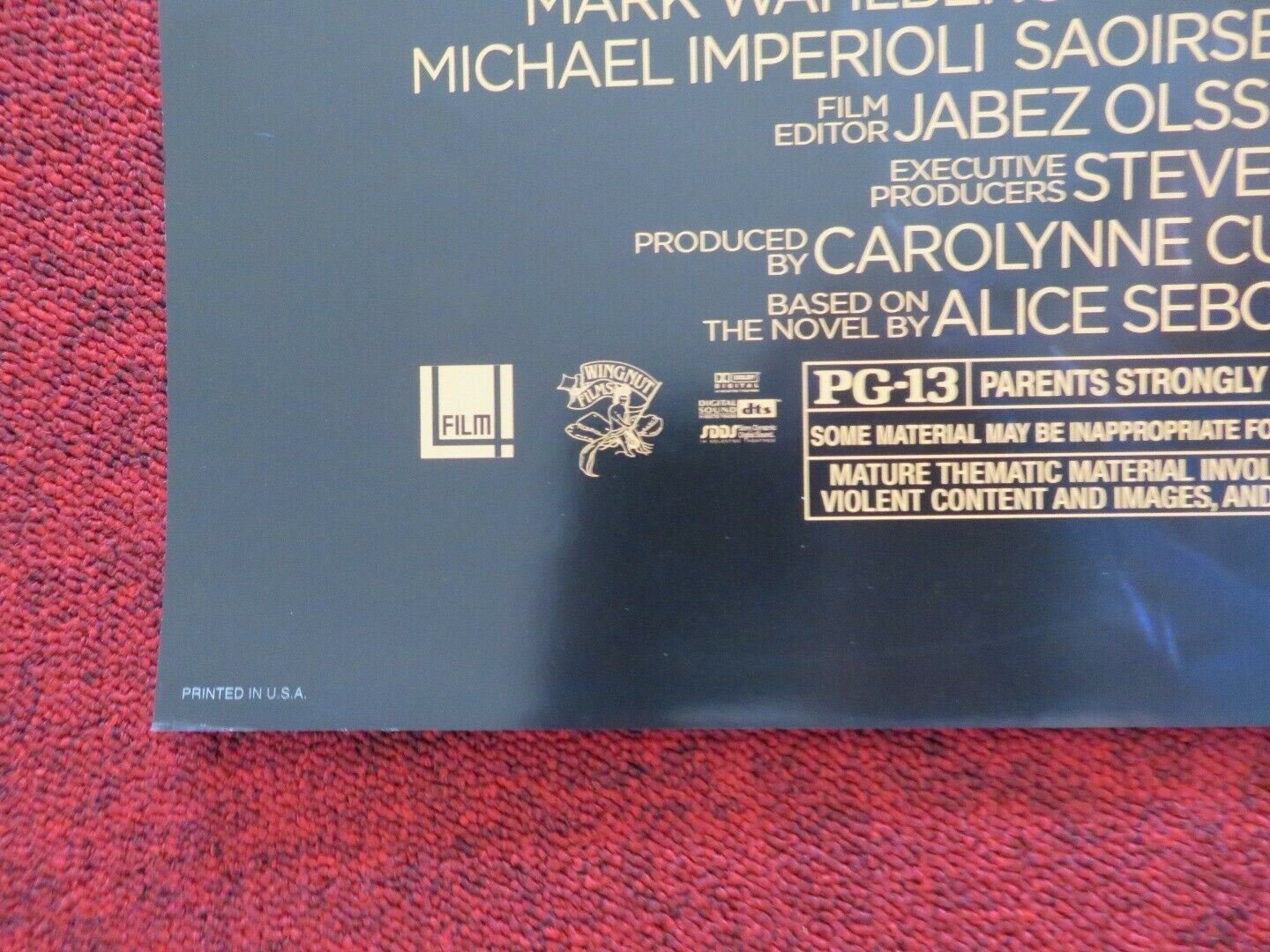 THE LOVELY BONES FOLDED US ONE SHEET POSTER PETER JACKSON MARK WAHLBERG 2009 Movie posters