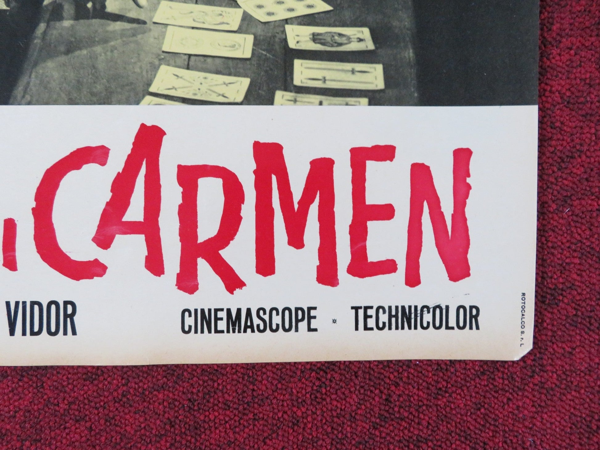 THE LOVES OF CARMEN - B ITALIAN FOTOBUSTA POSTER RITA HAYWORTH GLENN FORD R1960S Rendezvous Cinema Movie posters