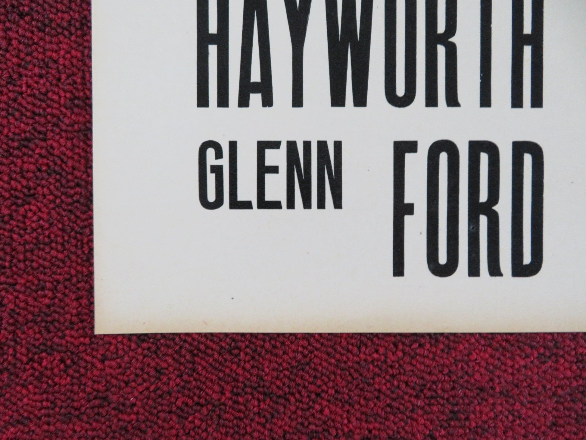 THE LOVES OF CARMEN - C ITALIAN FOTOBUSTA POSTER RITA HAYWORTH GLENN FORD R1960S Rendezvous Cinema Movie posters