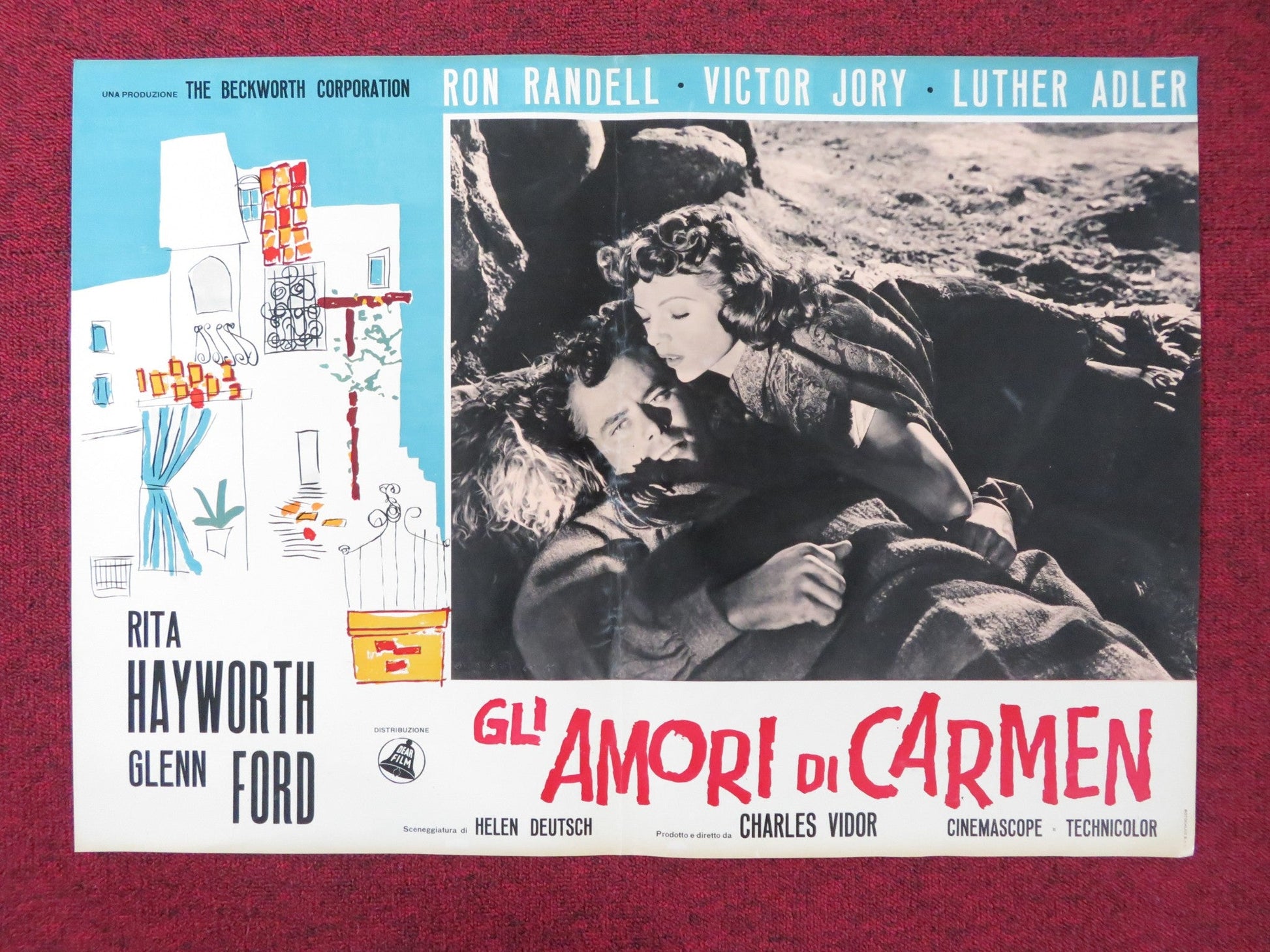 THE LOVES OF CARMEN - C ITALIAN FOTOBUSTA POSTER RITA HAYWORTH GLENN FORD R1960S Rendezvous Cinema Movie posters