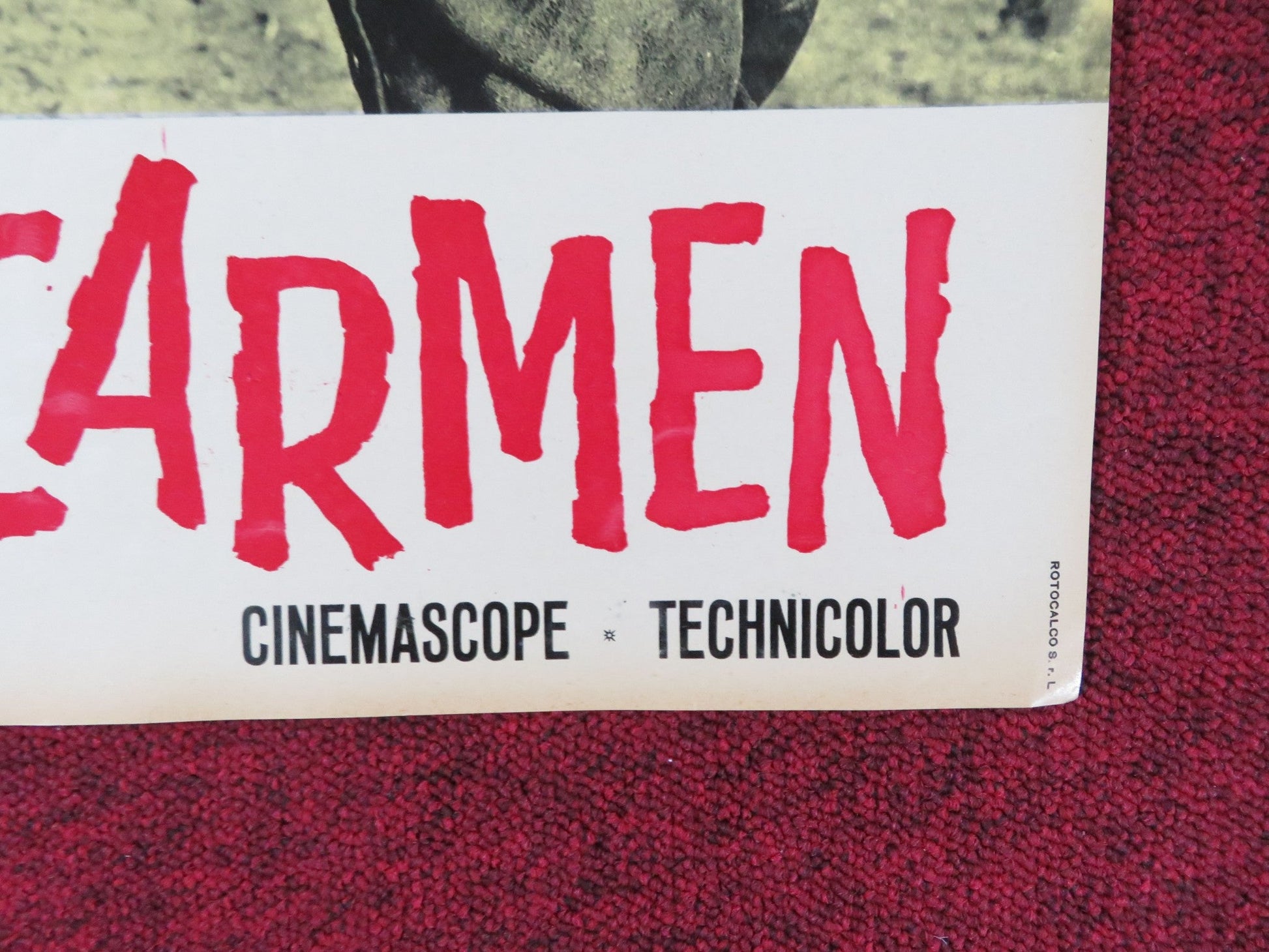 THE LOVES OF CARMEN - D ITALIAN FOTOBUSTA POSTER RITA HAYWORTH GLENN FORD R1960S Rendezvous Cinema Movie posters