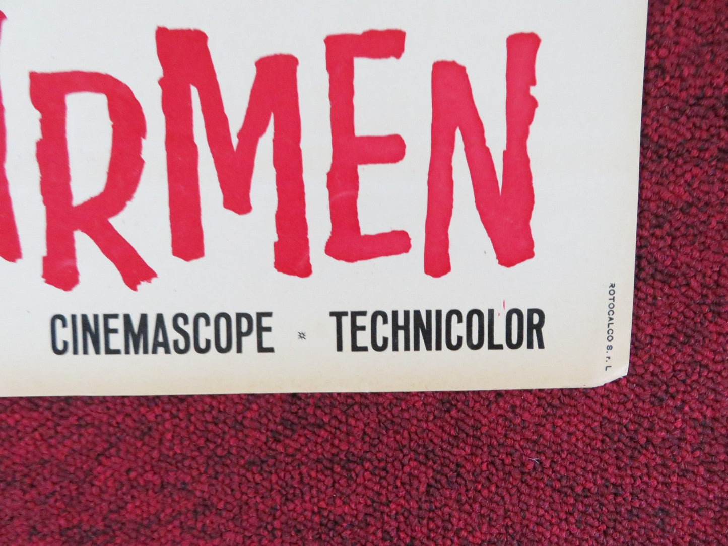 THE LOVES OF CARMEN - G ITALIAN FOTOBUSTA POSTER RITA HAYWORTH GLENN FORD R1960S Rendezvous Cinema Movie posters