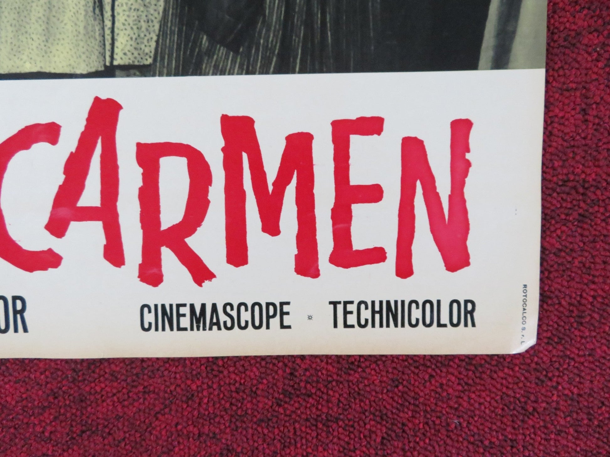 THE LOVES OF CARMEN - H ITALIAN FOTOBUSTA POSTER RITA HAYWORTH GLENN FORD R1960S Rendezvous Cinema Movie posters