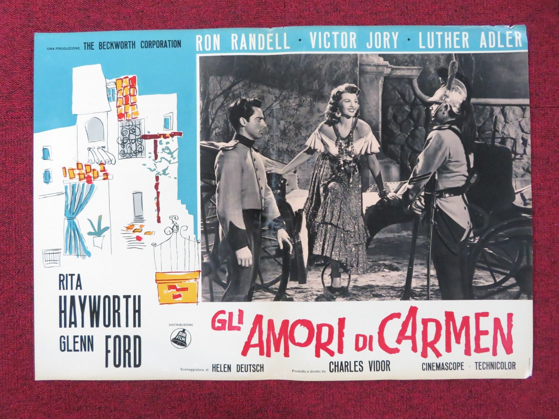 THE LOVES OF CARMEN - I ITALIAN FOTOBUSTA POSTER RITA HAYWORTH GLENN FORD R1960S Rendezvous Cinema Movie posters