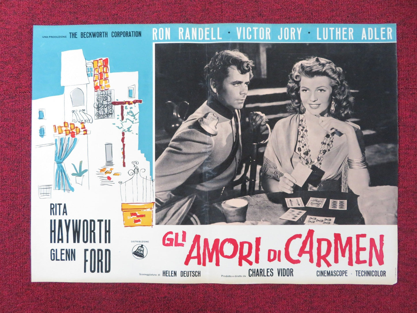 THE LOVES OF CARMEN ITALIAN FOTOBUSTA POSTER RITA HAYWORTH GLENN FORD R1960S Rendezvous Cinema Movie posters