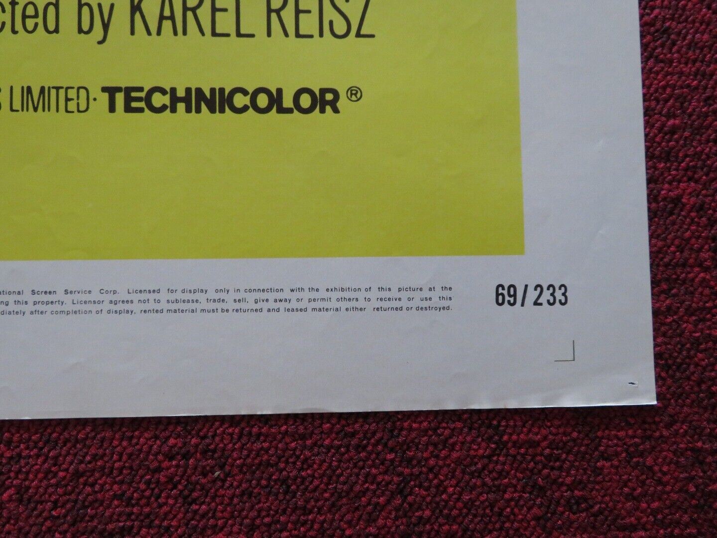 THE LOVES OF ISADORA / ISADORA FOLDED US ONE SHEET POSTER VANESSA REDGRAVE 1969 Movie posters