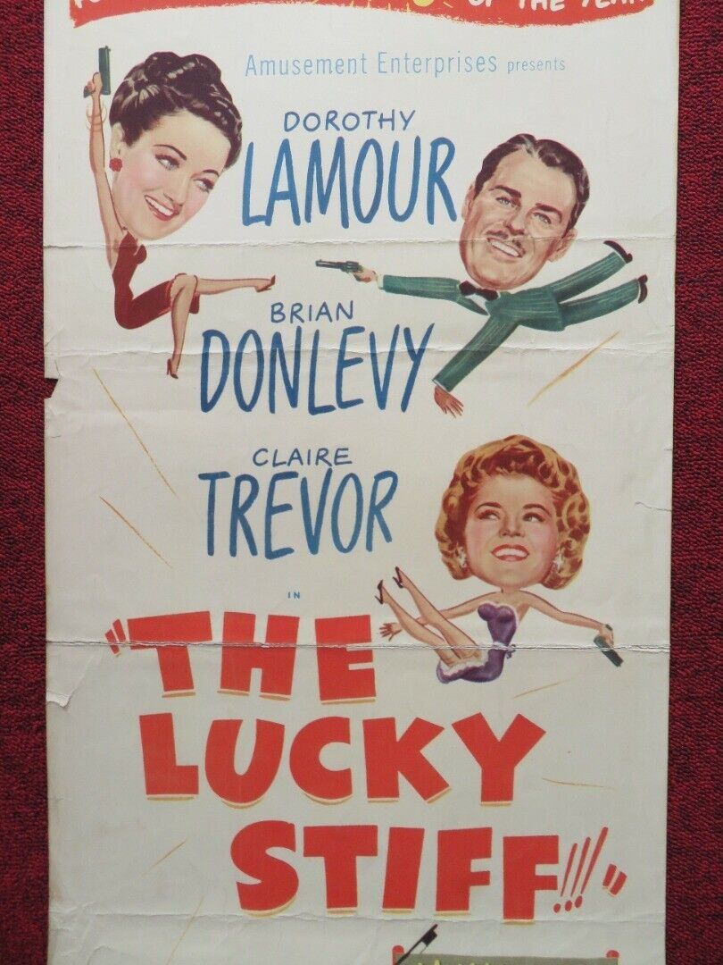 THE LUCKY STIFF US INSERT (14"x 36") POSTER DOROTHY LAMOUR BRIAN DONLEVY 1948 Movie posters