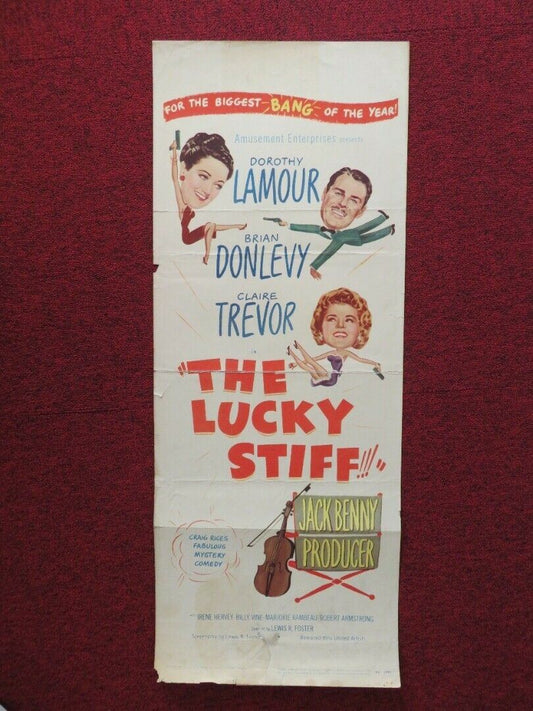 THE LUCKY STIFF US INSERT (14"x 36") POSTER DOROTHY LAMOUR BRIAN DONLEVY 1948 Movie posters