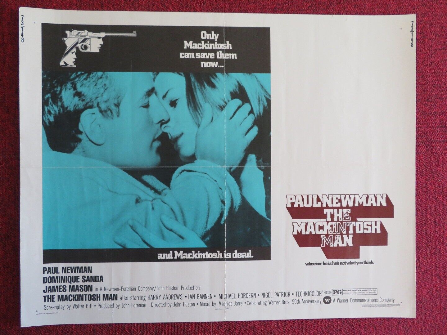 THE MACKINTOSH MAN US HALF SHEET (22"x 28") POSTER PAUL NEWMAN 1973 - Rendezvous Cinema
