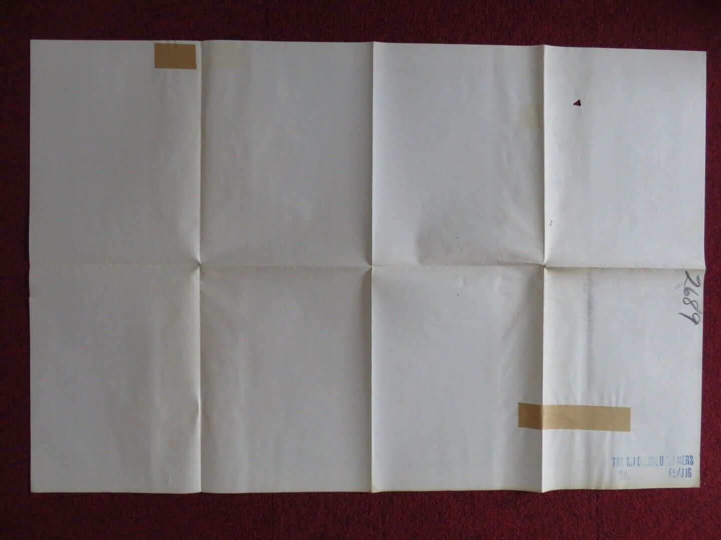 THE MAD EXECUTIONERS FOLDED US ONE SHEET POSTER HANSJORG FELMY MARIA PERSCHY '65 Movie posters