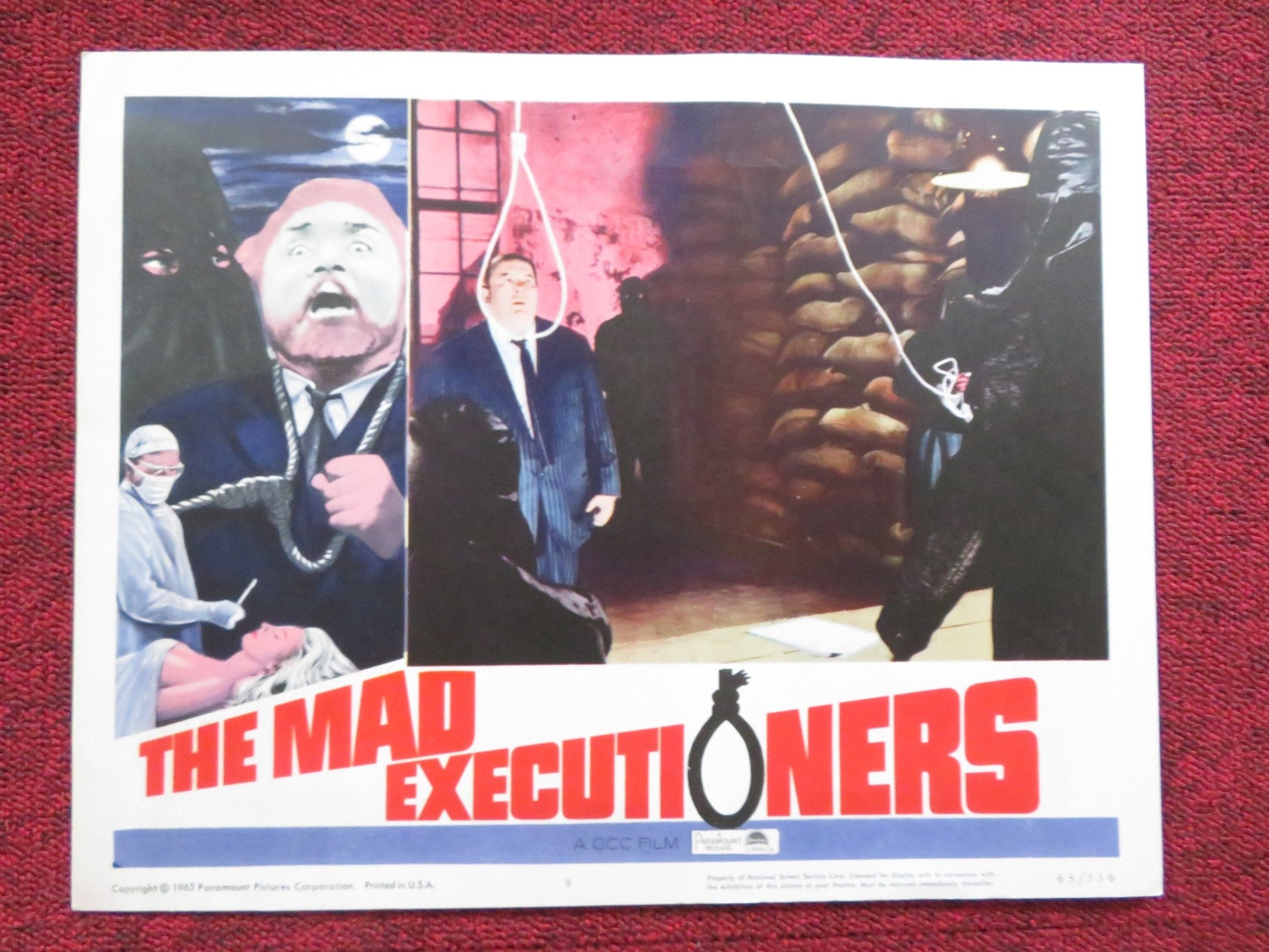 THE MAD EXECUTIONERS US LOBBY CARD FULL SET HANSJORG FELMY MARIA PERSCHY 1965 Rendezvous Cinema Movie posters