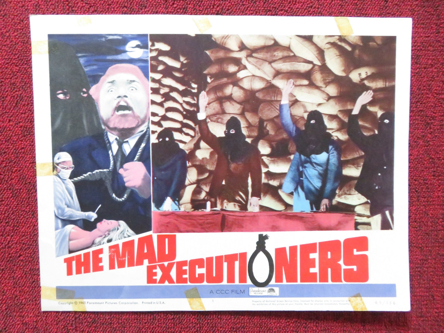 THE MAD EXECUTIONERS US LOBBY CARD FULL SET HANSJORG FELMY MARIA PERSCHY 1965 Rendezvous Cinema Movie posters