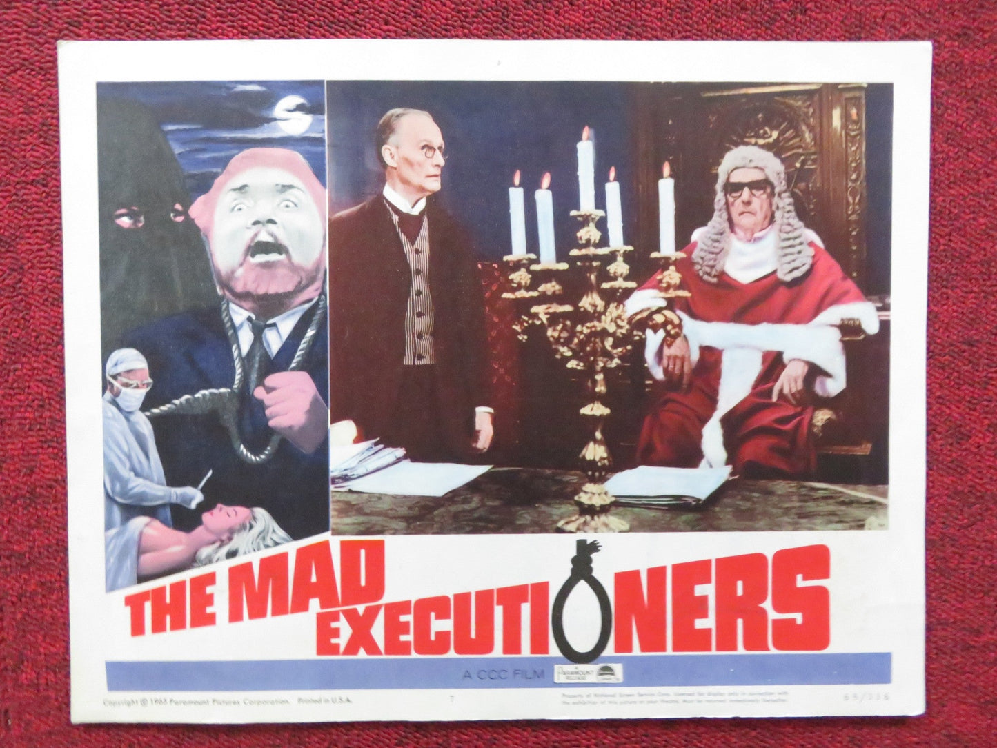 THE MAD EXECUTIONERS US LOBBY CARD FULL SET HANSJORG FELMY MARIA PERSCHY 1965 Rendezvous Cinema Movie posters