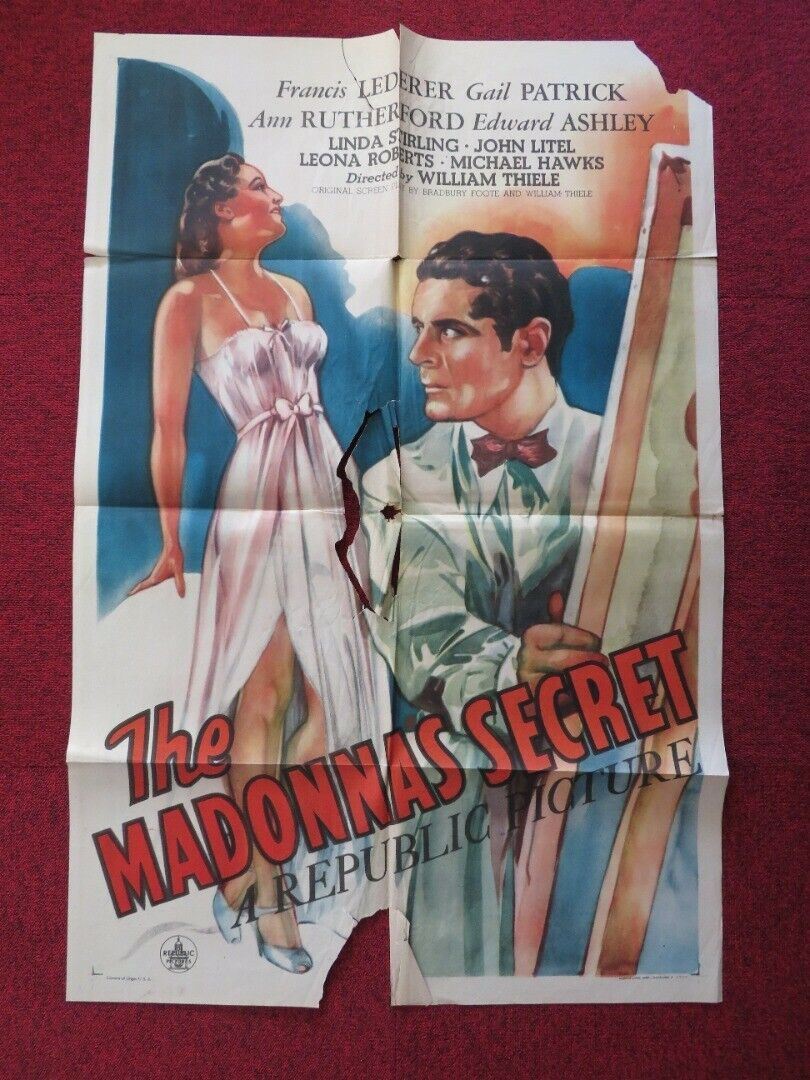 THE MADONNA'S SECRET FOLDED US ONE SHEET POSTER FRANCIS LEDERER 1946 Movie posters