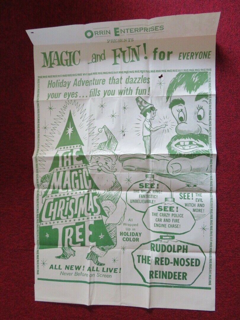 THE MAGIC CHRISTMAS TREE FOLDED US ONE SHEET POSTER CHRIS KROESEN 1964 Movie posters