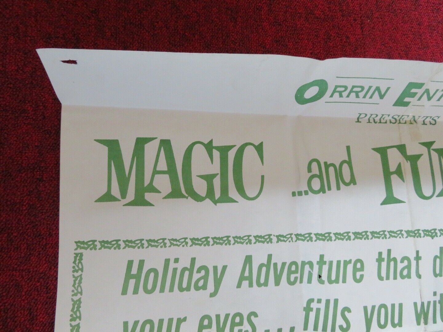 THE MAGIC CHRISTMAS TREE FOLDED US ONE SHEET POSTER CHRIS KROESEN 1964 Movie posters