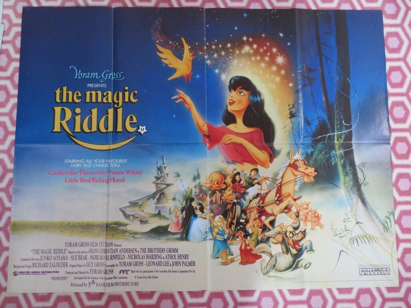 THE MAGIC RIDDLE BRITISH QUAD (30 x 40) POSTER YORAM G ROSS CINDERELLA 1991 Movie posters