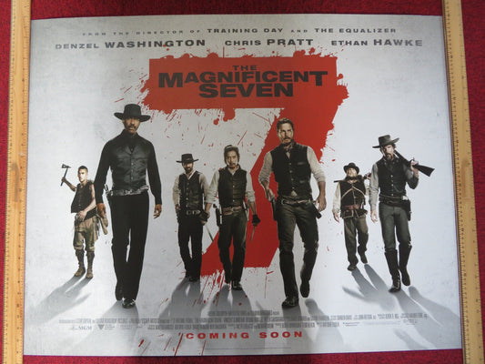 THE MAGNIFICENT SEVEN UK QUAD (30"x 40") ROLLED POSTER DENZEL WASHINGTON 2016 Rendezvous Cinema Movie posters
