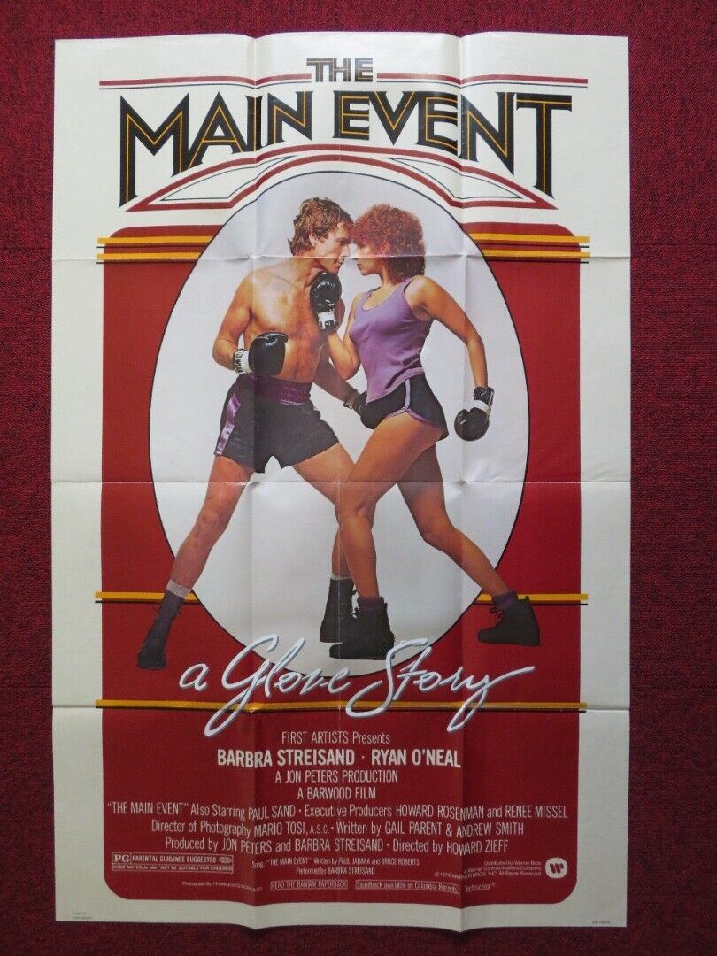 THE MAIN EVENT FOLDED US ONE SHEET POSTER BARBRA STREISAND RYAN O'NEAL 1979 Movie posters