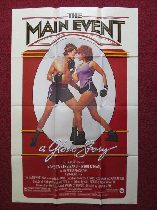 THE MAIN EVENT FOLDED US ONE SHEET POSTER BARBRA STREISAND RYAN O'NEAL 1979 Movie posters