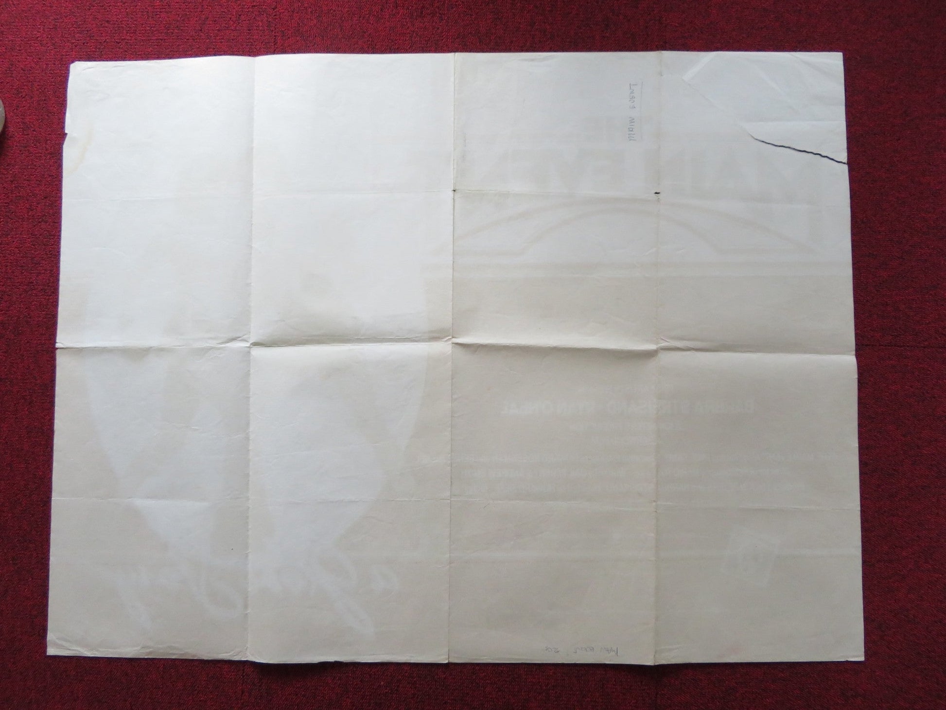 THE MAIN EVENT UK QUAD POSTER FOLDED BARBRA STREISAND RYAN O'NEAL 1979 Rendezvous Cinema Movie posters