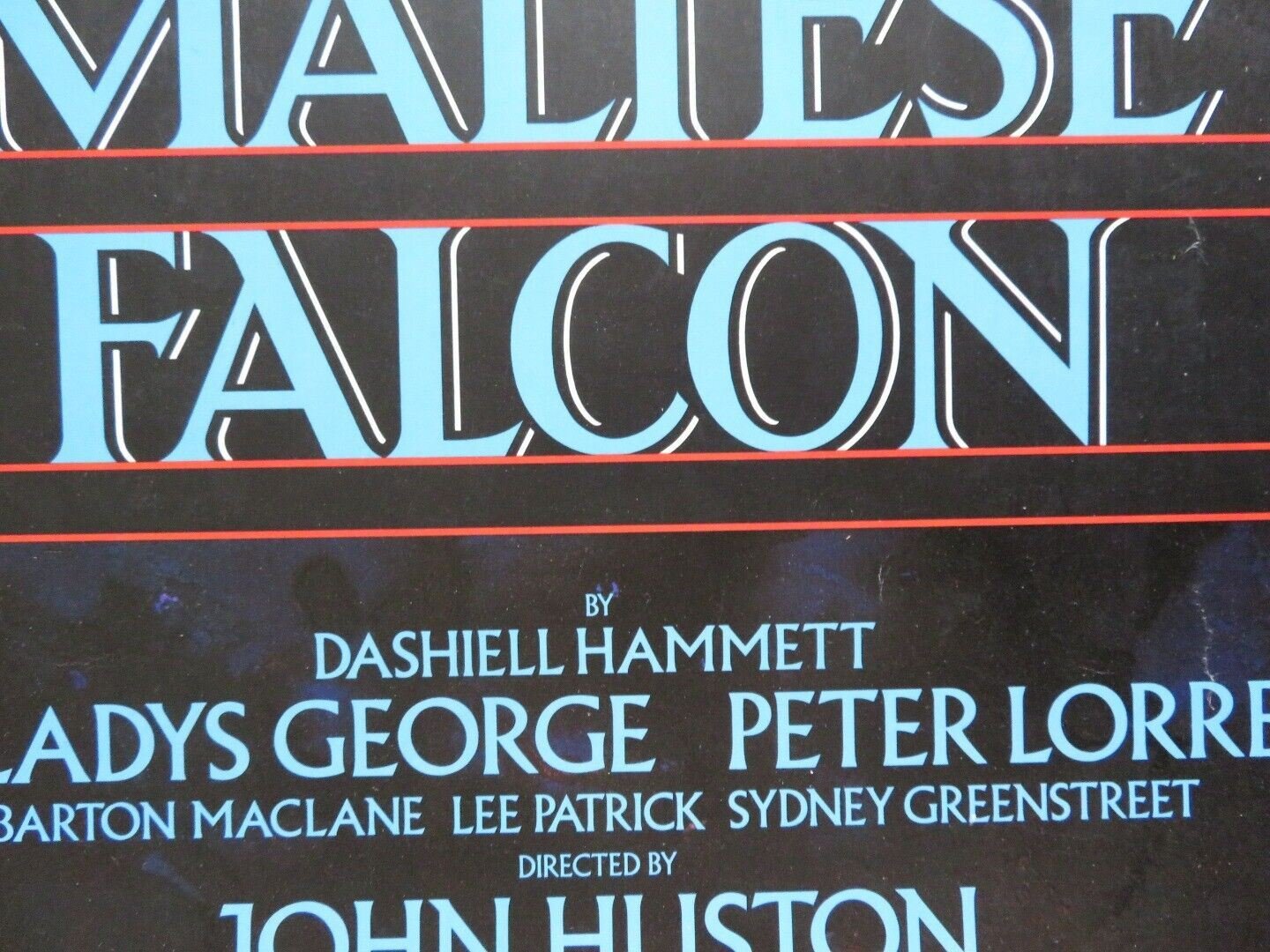 THE MALTESE FALCON U.S ROLLED VHS POSTER HUMPHREY BOGART MARY ASTOR 1981 Rendezvous Cinema Movie posters
