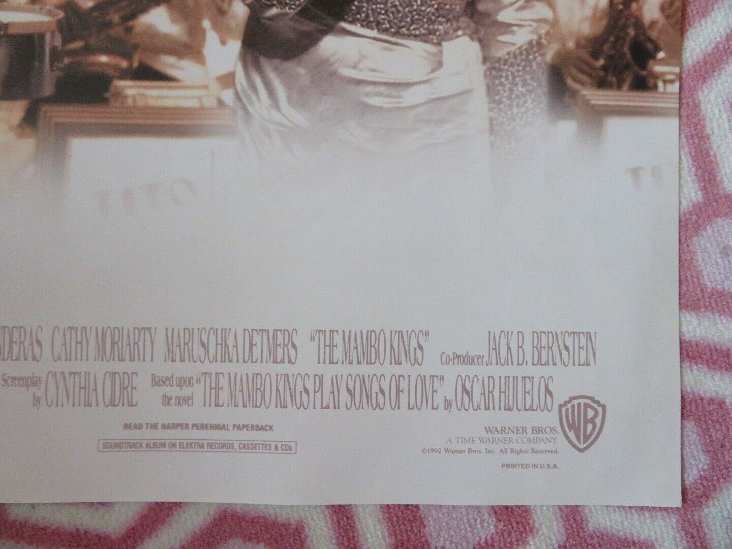 THE MAMBO KINGS FOLDED US ONE SHEET POSTER ANTONIO BANDERAS 1992 Movie posters