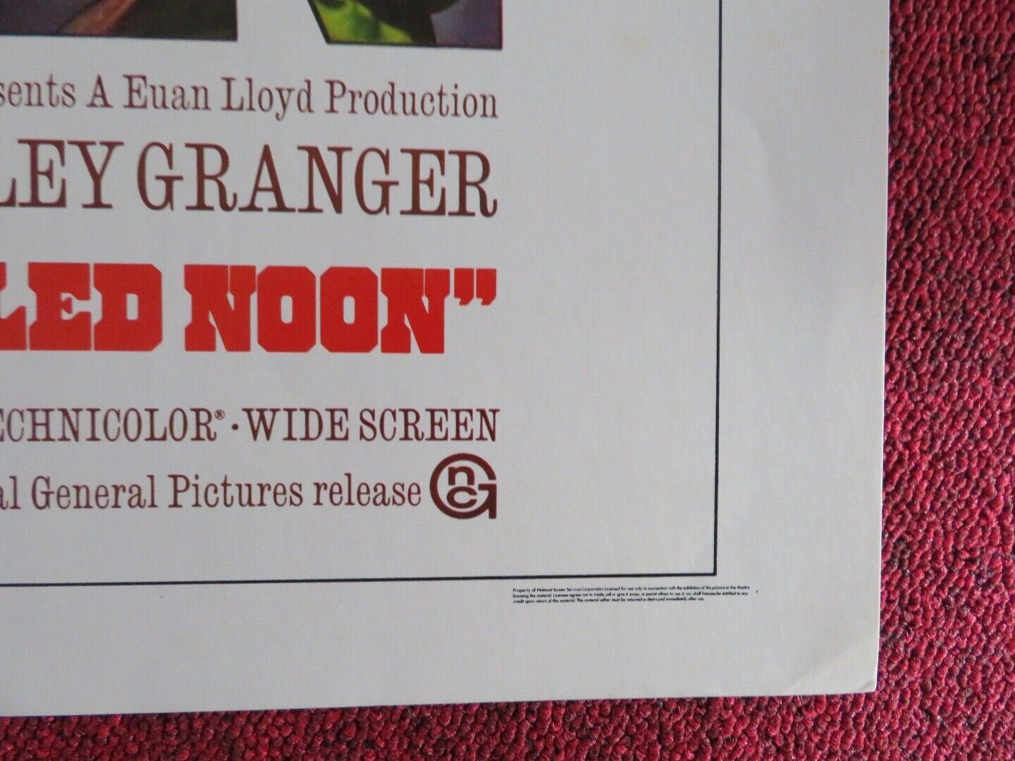 THE MAN CALLED NOON US HALF SHEET (22"x 28") POSTER RICHARD CRENNA 1973 Movie posters