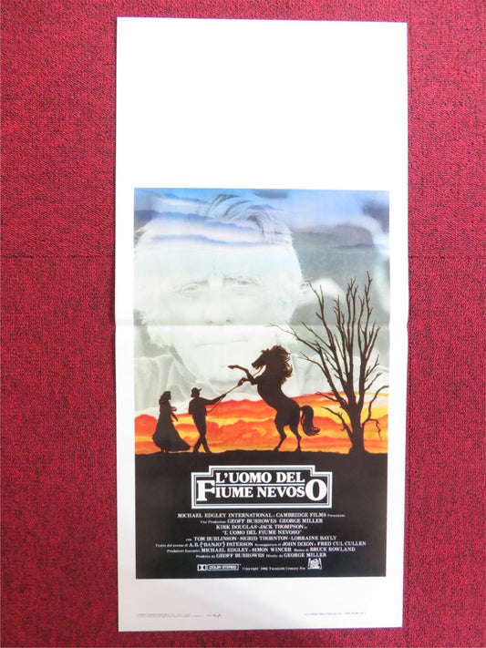 THE MAN FROM SNOWY RIVER ITALIAN LOCANDINA POSTER KIRK DOUGLAS THOMPSON 1983 Rendezvous Cinema Movie posters