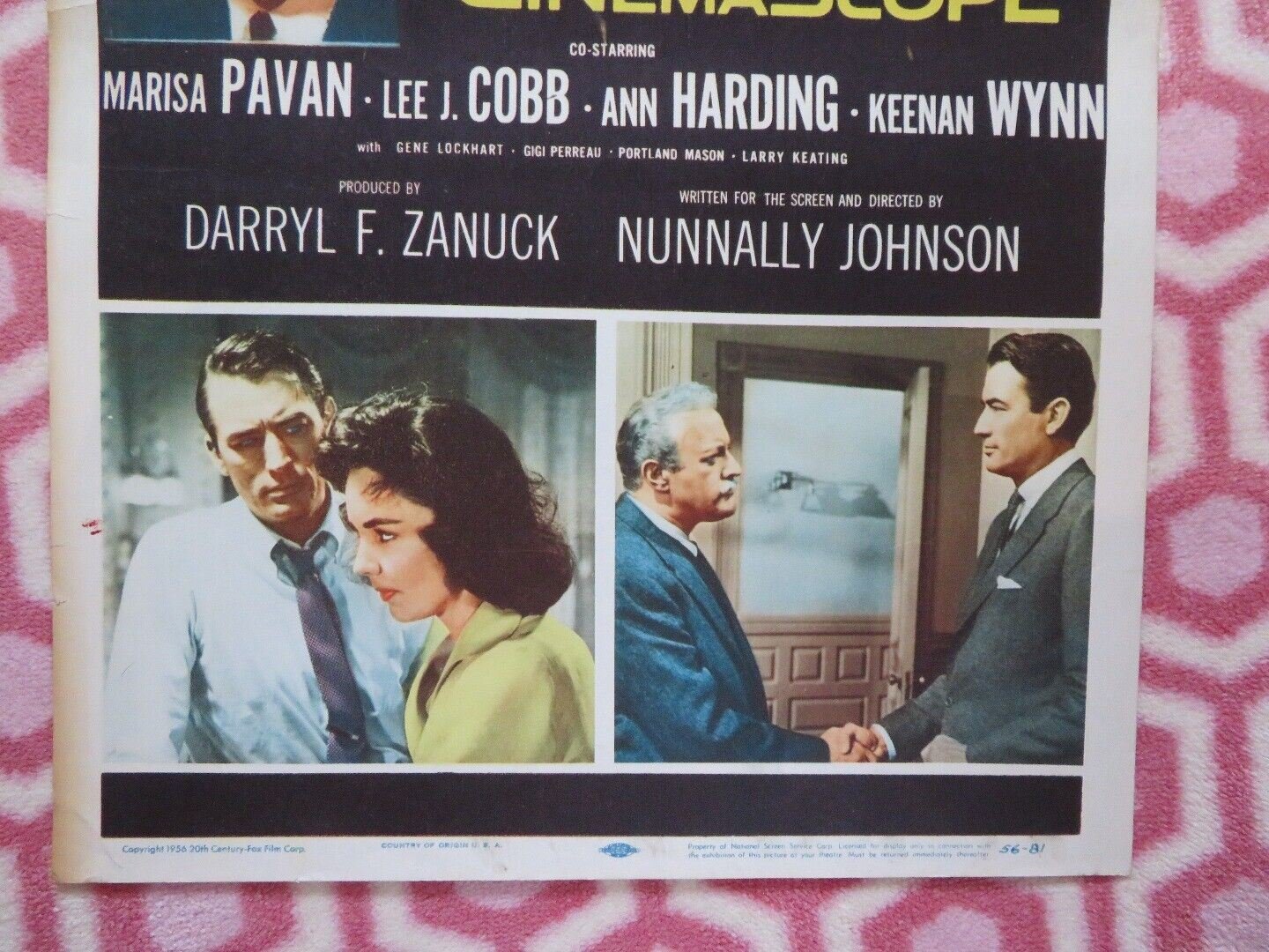 THE MAN IN THE GRAY US INSERT (14"x 36") POSTER JACK PALANCE BARBARA RUSH 1956 Movie posters