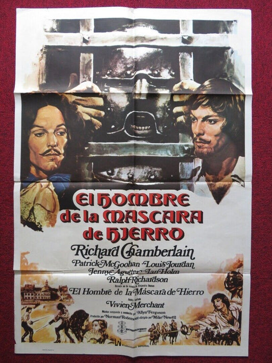 THE MAN IN THE IRON MASK FOLDED ARGENTINA POSTER RICHARD CHAMBERLAIN 1977 - Rendezvous Cinema