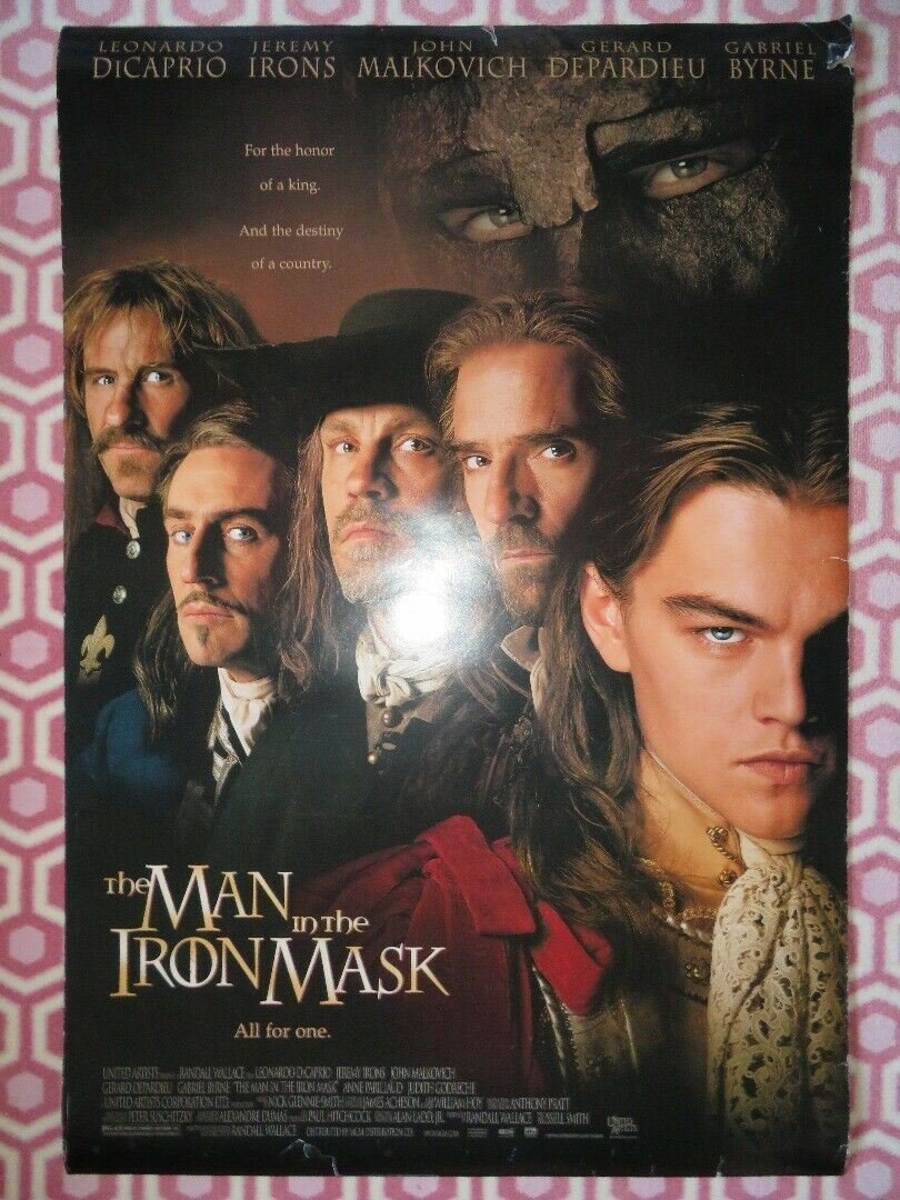 THE MAN IN THE IRON MASK US ONE SHEET ROLLED POSTER LEONARDO DICAPRIO Movie posters