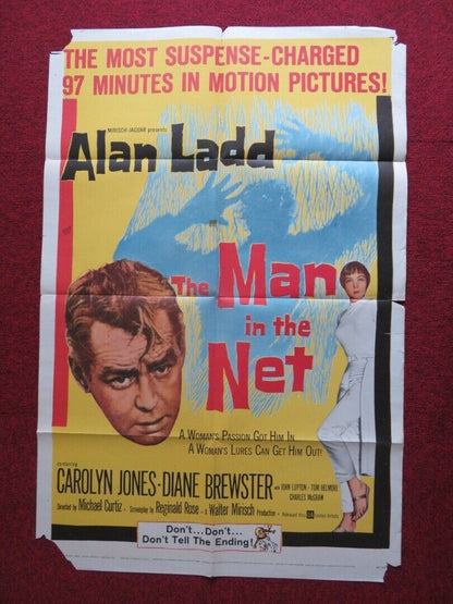 THE MAN IN THE NET FOLDED US ONE SHEET POSTER ALAN LADD CAROLYN JONES 1959 Movie posters