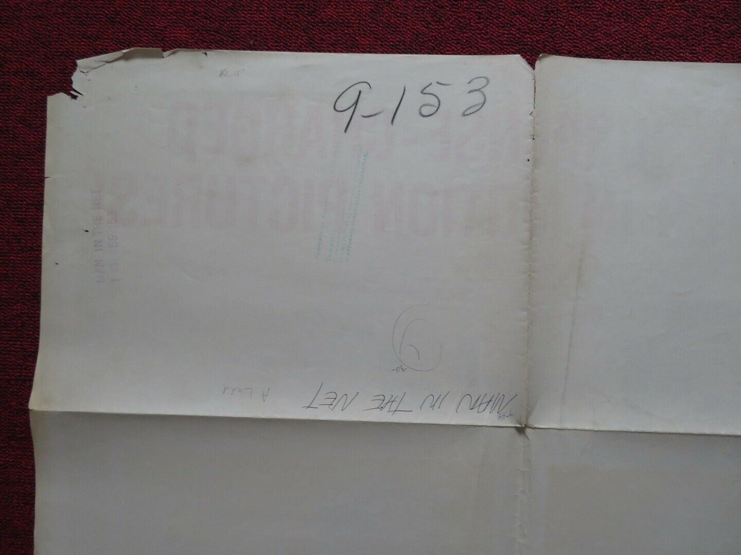 THE MAN IN THE NET FOLDED US ONE SHEET POSTER ALAN LADD CAROLYN JONES 1959 Movie posters