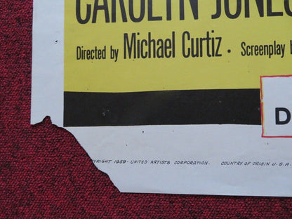 THE MAN IN THE NET FOLDED US ONE SHEET POSTER ALAN LADD CAROLYN JONES 1959 Movie posters