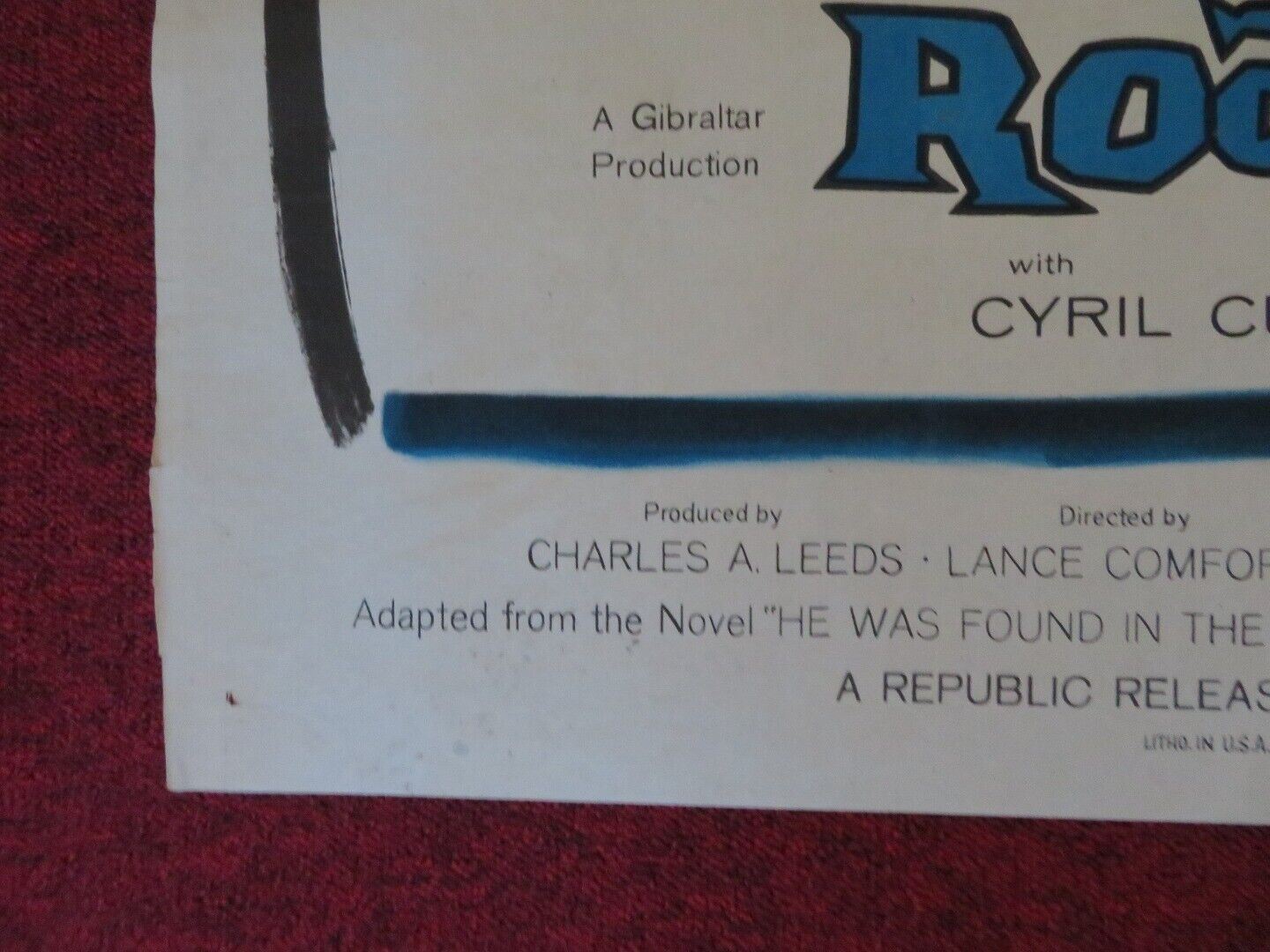 THE MAN IN THE ROAD FOLDED US ONE SHEET POSTER DEREK FARR ELLA RAINES 1956 Movie posters