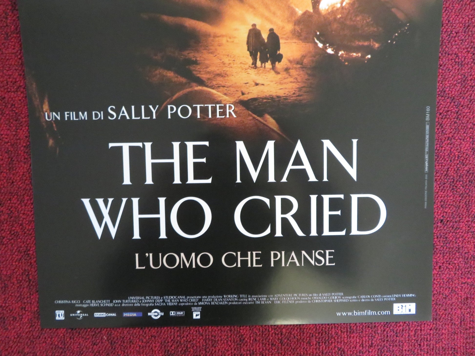 THE MAN WHO CRIED ITALIAN LOCANDINA POSTER JOHNNY DEPP CHRISTINA RICCI 2000 Rendezvous Cinema Movie posters