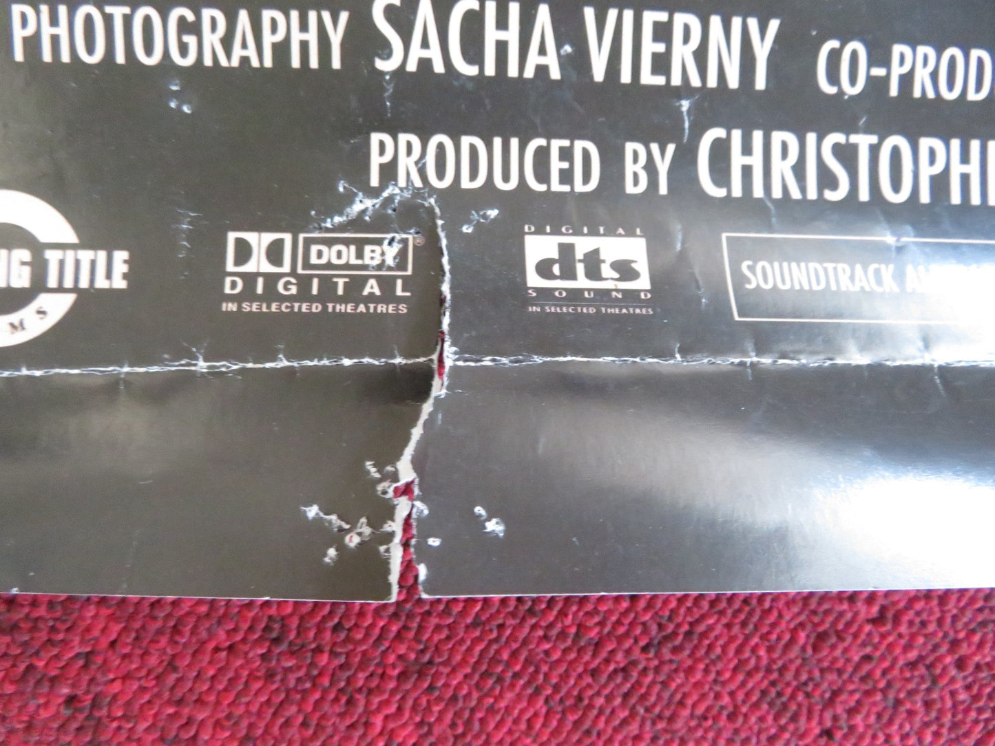 THE MAN WHO CRIED US ONE SHEET ROLLED POSTER JOHNNY DEPP CHRISTINA RICCI 2000 Rendezvous Cinema Movie posters