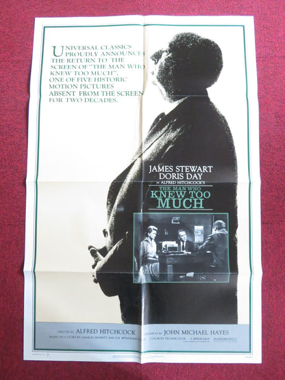THE MAN WHO KNEW TOO MUCH FOLDED US ONE SHEET POSTER JAMES STEWART DORIS DAY '83 Rendezvous Cinema Movie posters