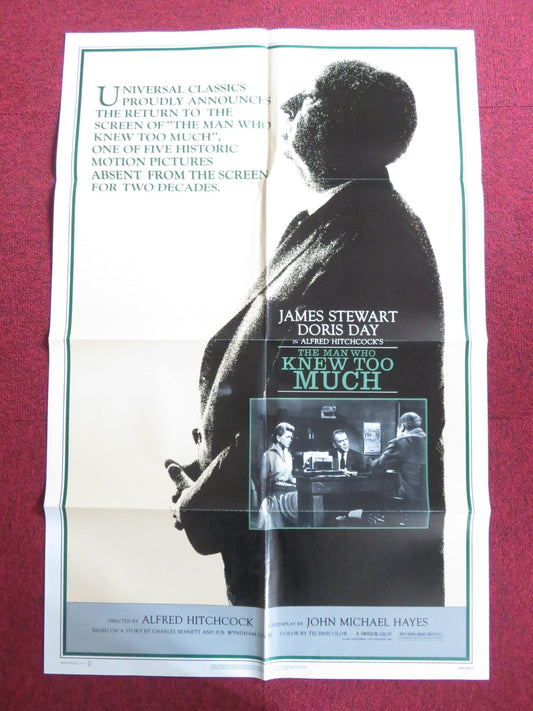 THE MAN WHO KNEW TOO MUCH FOLDED US ONE SHEET POSTER JAMES STEWART DORIS DAY '83 Rendezvous Cinema Movie posters
