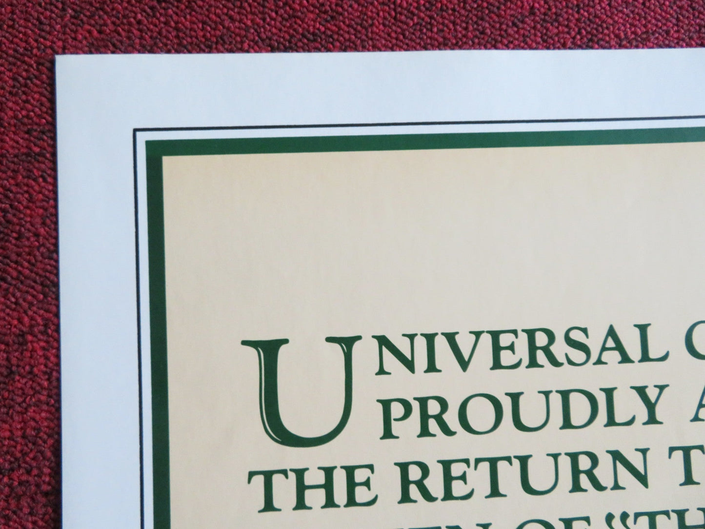 THE MAN WHO KNEW TOO MUCH FOLDED US ONE SHEET POSTER JAMES STEWART DORIS DAY '83 Rendezvous Cinema Movie posters