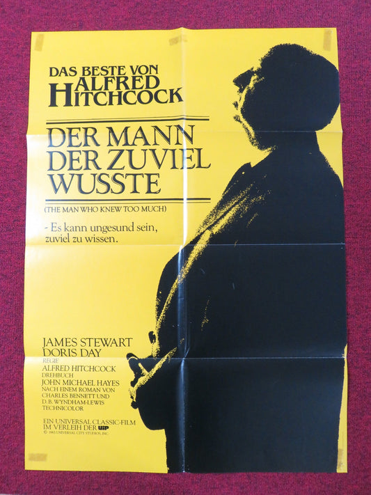 THE MAN WHO KNEW TOO MUCH GERMAN A1 POSTER HITCHCOCK JAMES STEWART D. DAY R1983 Rendezvous Cinema Movie posters