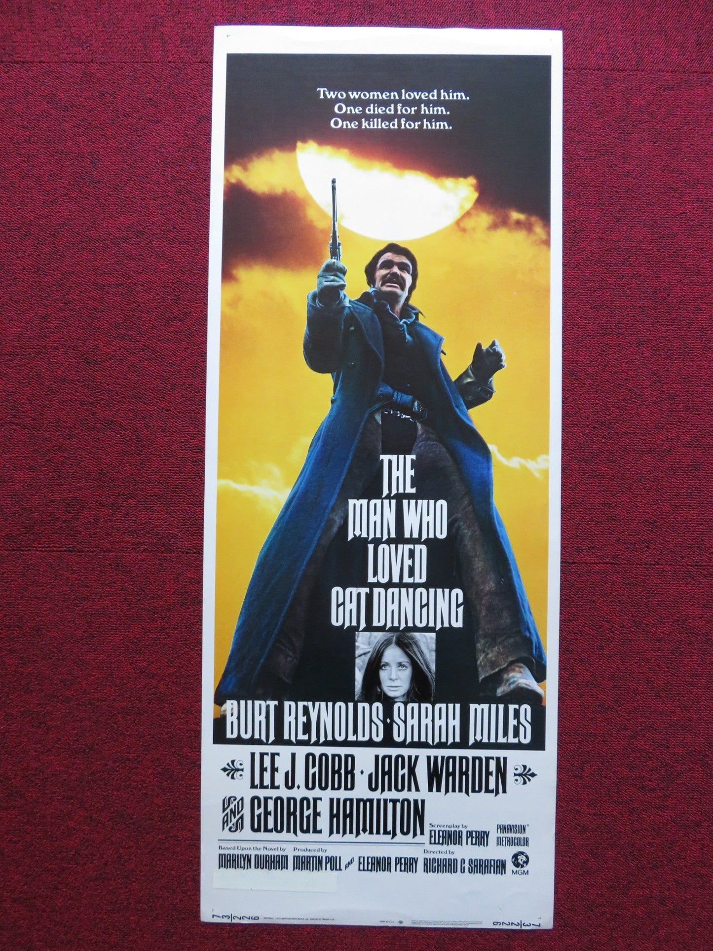 THE MAN WHO LOVED CAT DANCING US INSERT (14"x 36") POSTER BURT REYNOLDS 1973 Rendezvous Cinema Movie posters