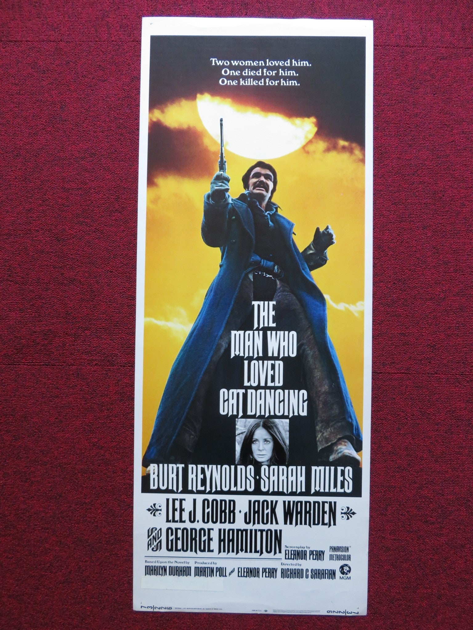 THE MAN WHO LOVED CAT DANCING US INSERT (14"x 36") POSTER BURT REYNOLDS 1973 Rendezvous Cinema Movie posters