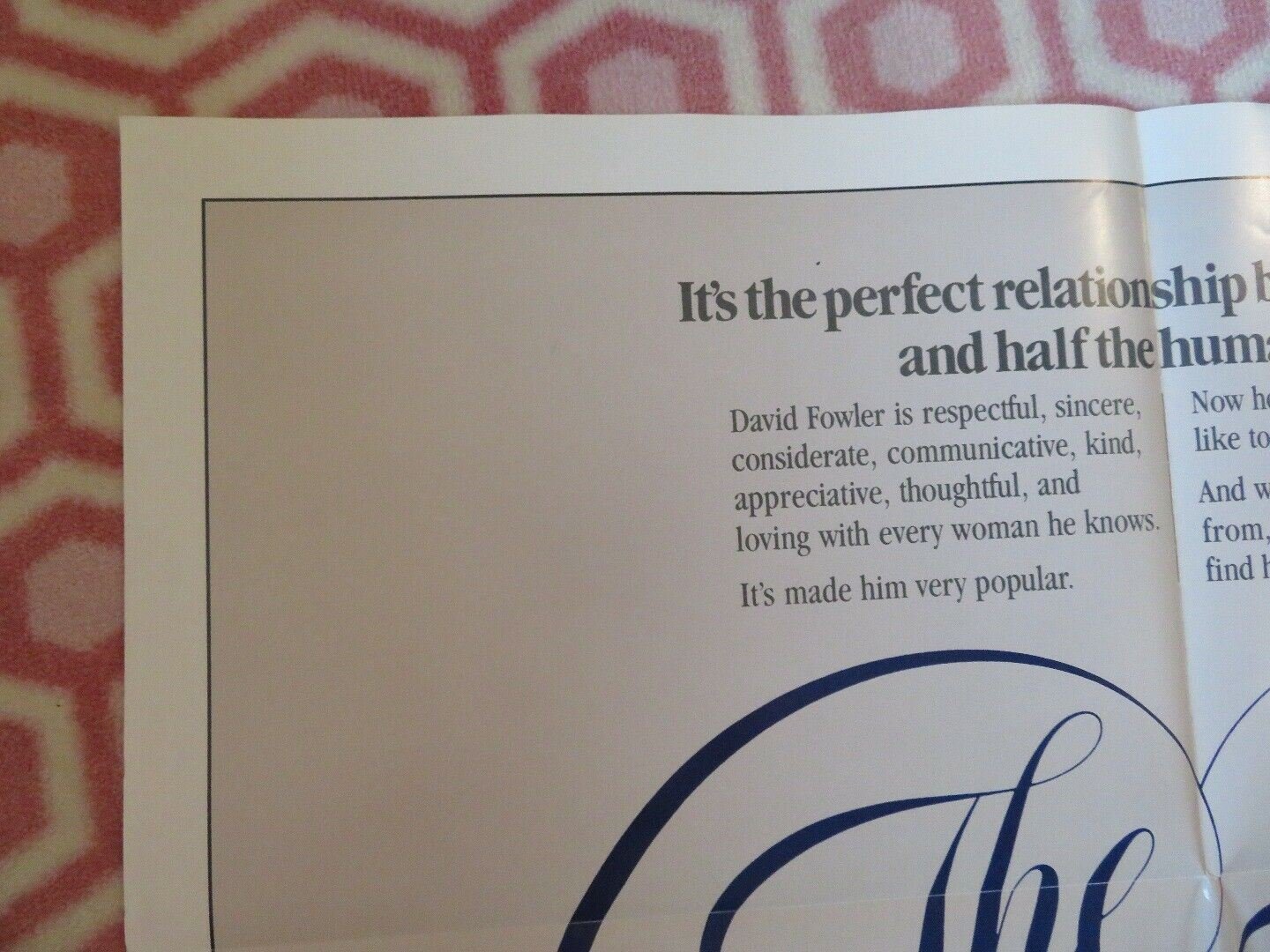 THE MAN WHO LOVED WOMEN FOLDED US ONE SHEET POSTER BURT REYNOLDS J ANDREWS 1983 Movie posters