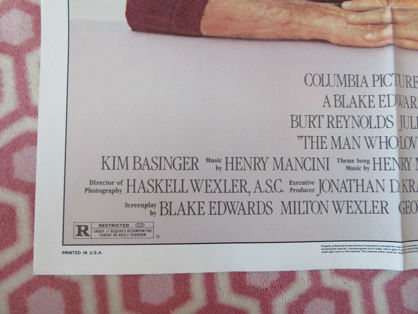 THE MAN WHO LOVED WOMEN FOLDED US ONE SHEET POSTER BURT REYNOLDS J ANDREWS 1983 Movie posters